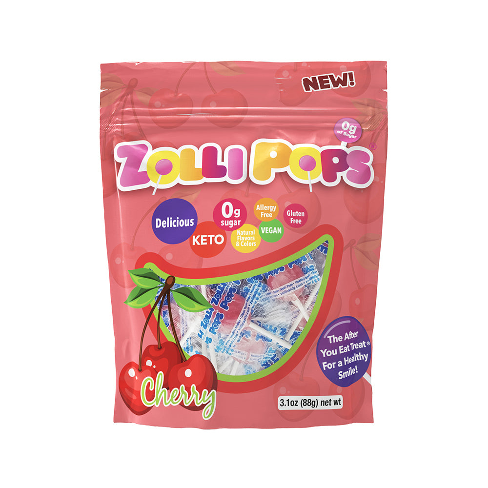 Zollipops® Cherry 3.1oz Bag