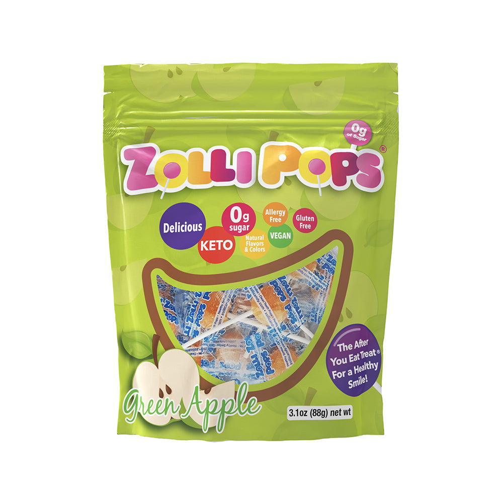 Zollipops® Green Apple Flavor 3.1oz Bag