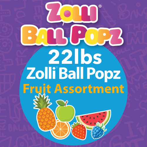 Bulk Zolli® Ball Popz™ Assorted Fruit 22 lbs (10kg)