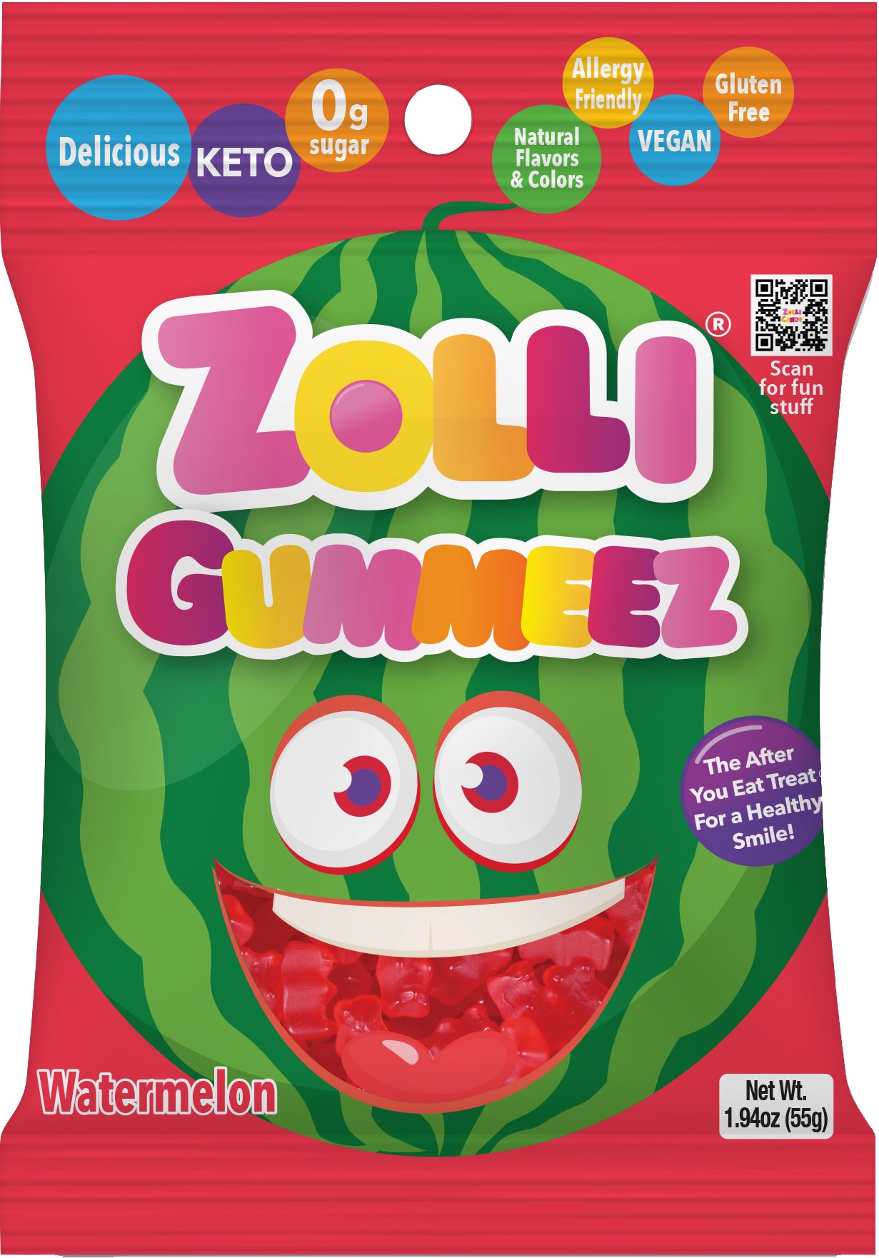 Zolli Gummeez Watermelon 1.94oz Bag NEW! Gummy Bears