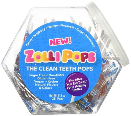 Zollipops® Original Clean Teeth Candy Assorted Small Hex Shape Jar 5.2oz