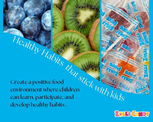 Blueberries, kiwi, zollipops