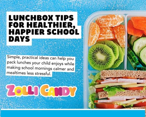 Lunchbox with sandwich and fruit.