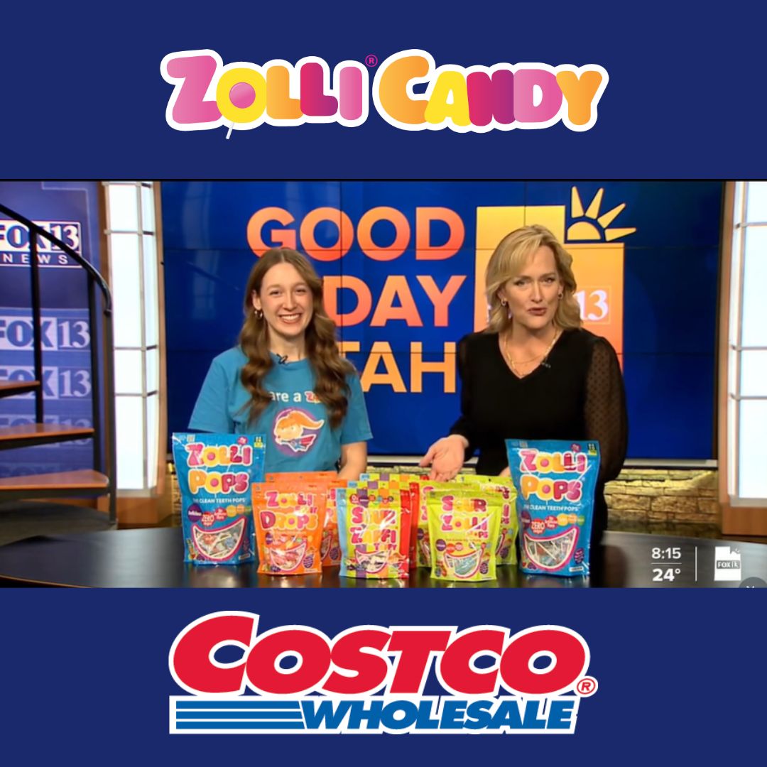Alina Morse of Zolli Candy on Good Day Utah to announce Zolli in Costco
