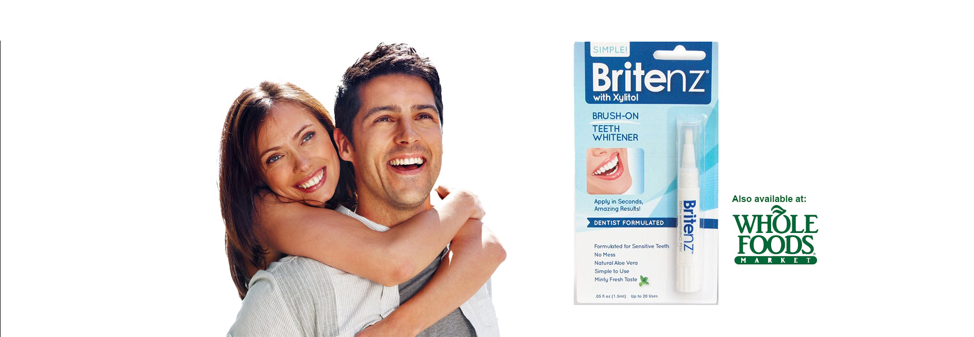 Britenz for safe and effective teeth whitening.