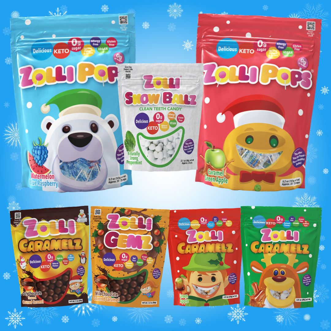 Holiday collection of zolli candy.