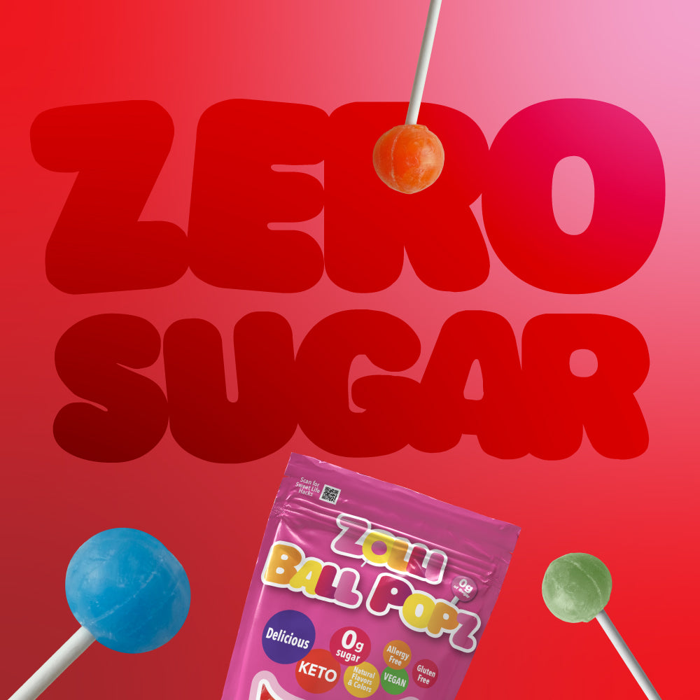 Zolli ball pops have zero sugar.