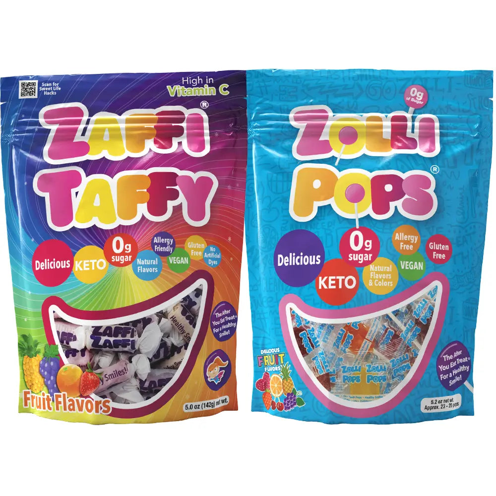 Zaffi taffy and zollipops bags, our best sellers.