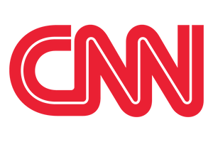 Red CNN logo on a white background