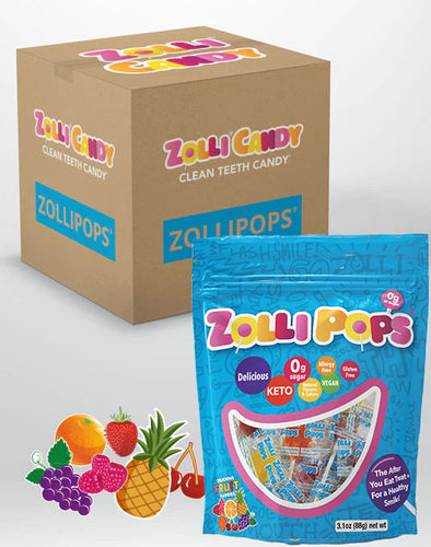 Zollipops Original Fruit Assortment Clean Teeth Lollipops Case