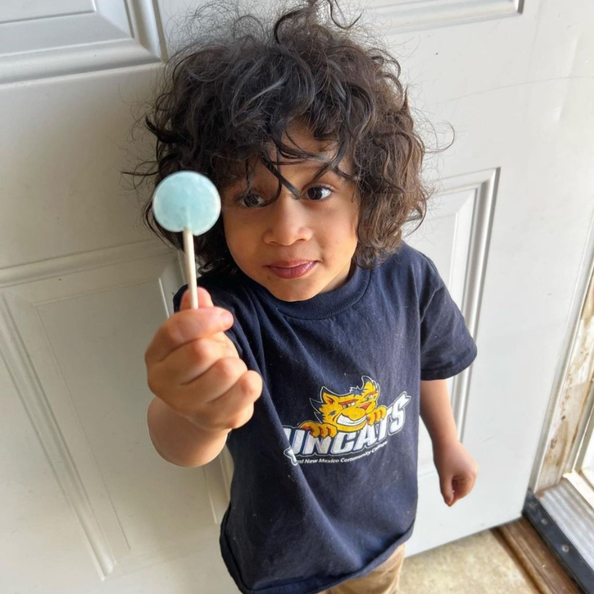 Boy with a ollipop.