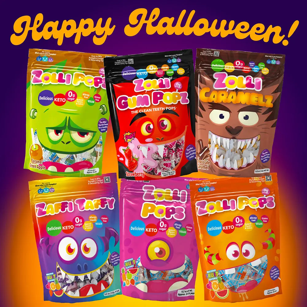 Halloween Mobile Banner shows bags of Zolli Candy.