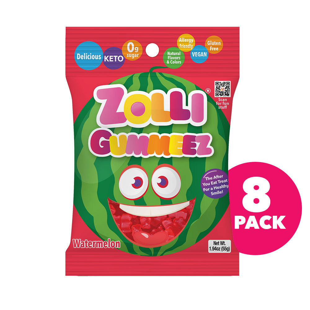 Zolli Gummeez Watermelon 1.94oz Bag Gummy Bears 8 pack-Zollicandy