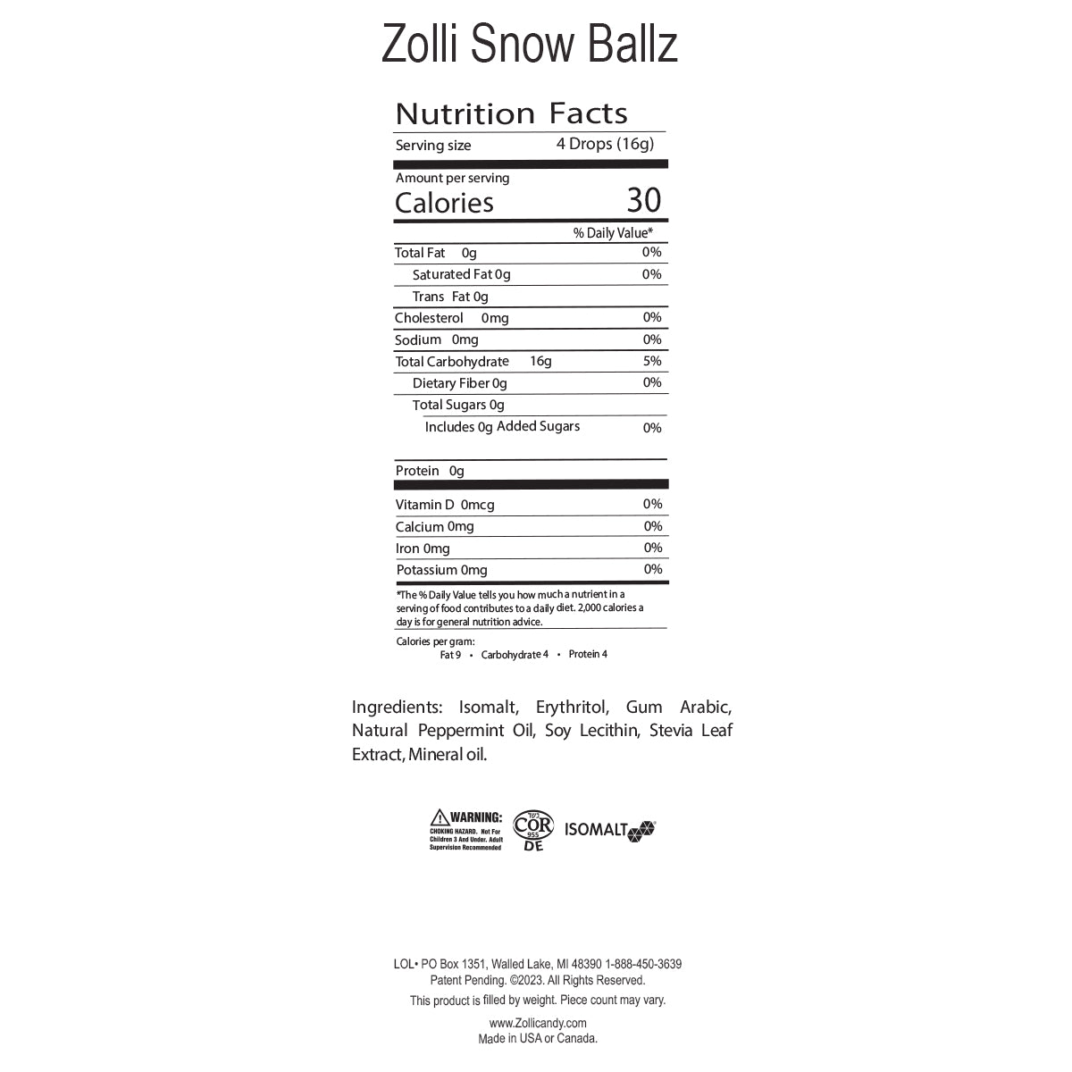 Zolli Sugar Free Hard Candy Bundle 83ct