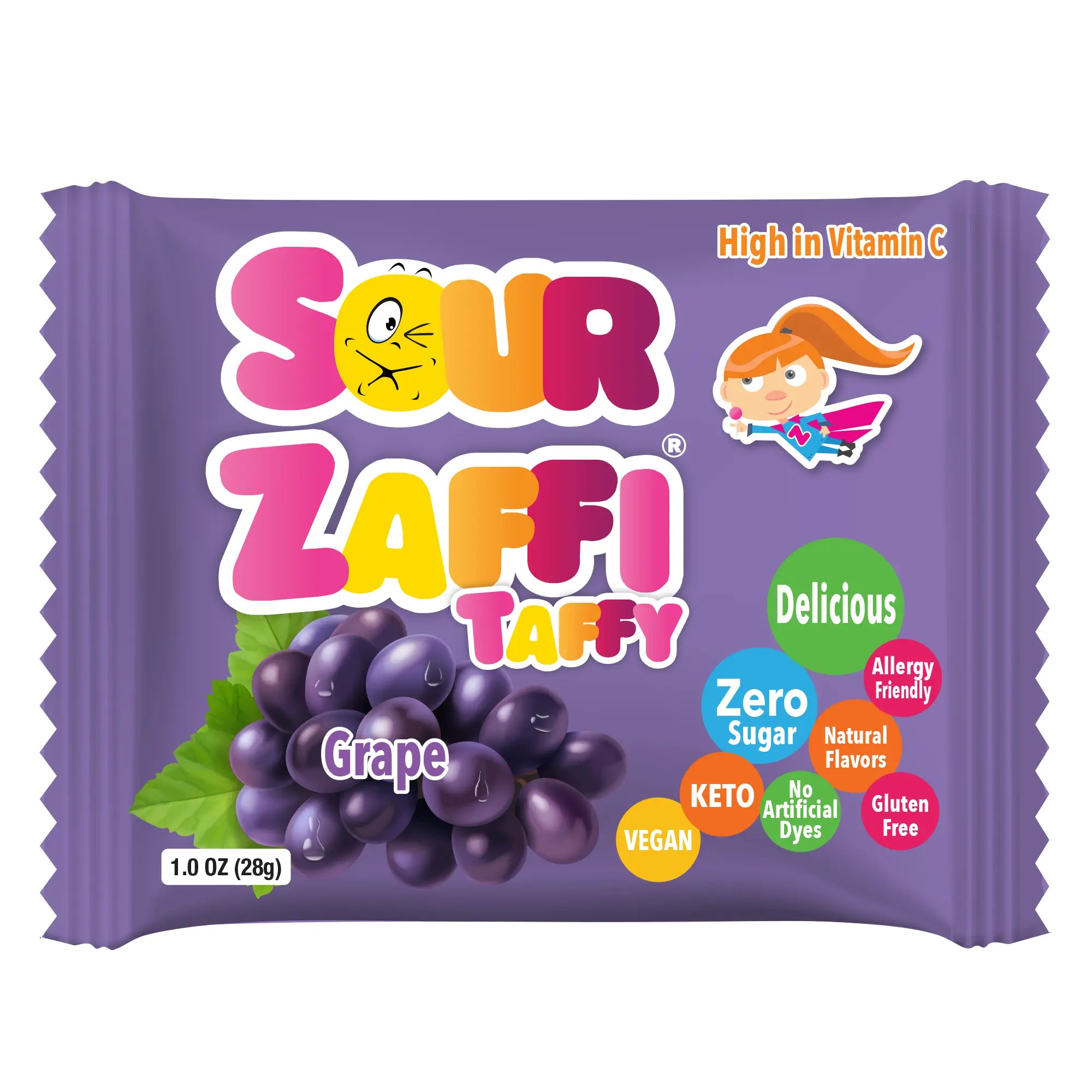 Sour Zaffy Taffy bars are the sour treat that’s good for your teeth.