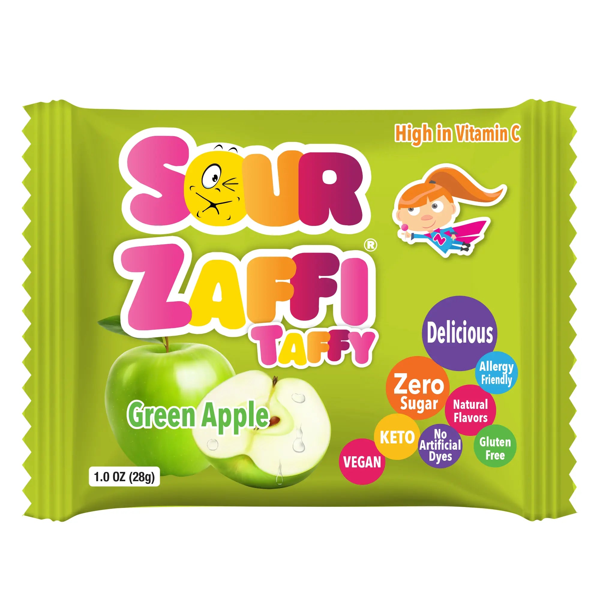 Sour Zaffy Taffy bars are the sour treat that’s good for your teeth.