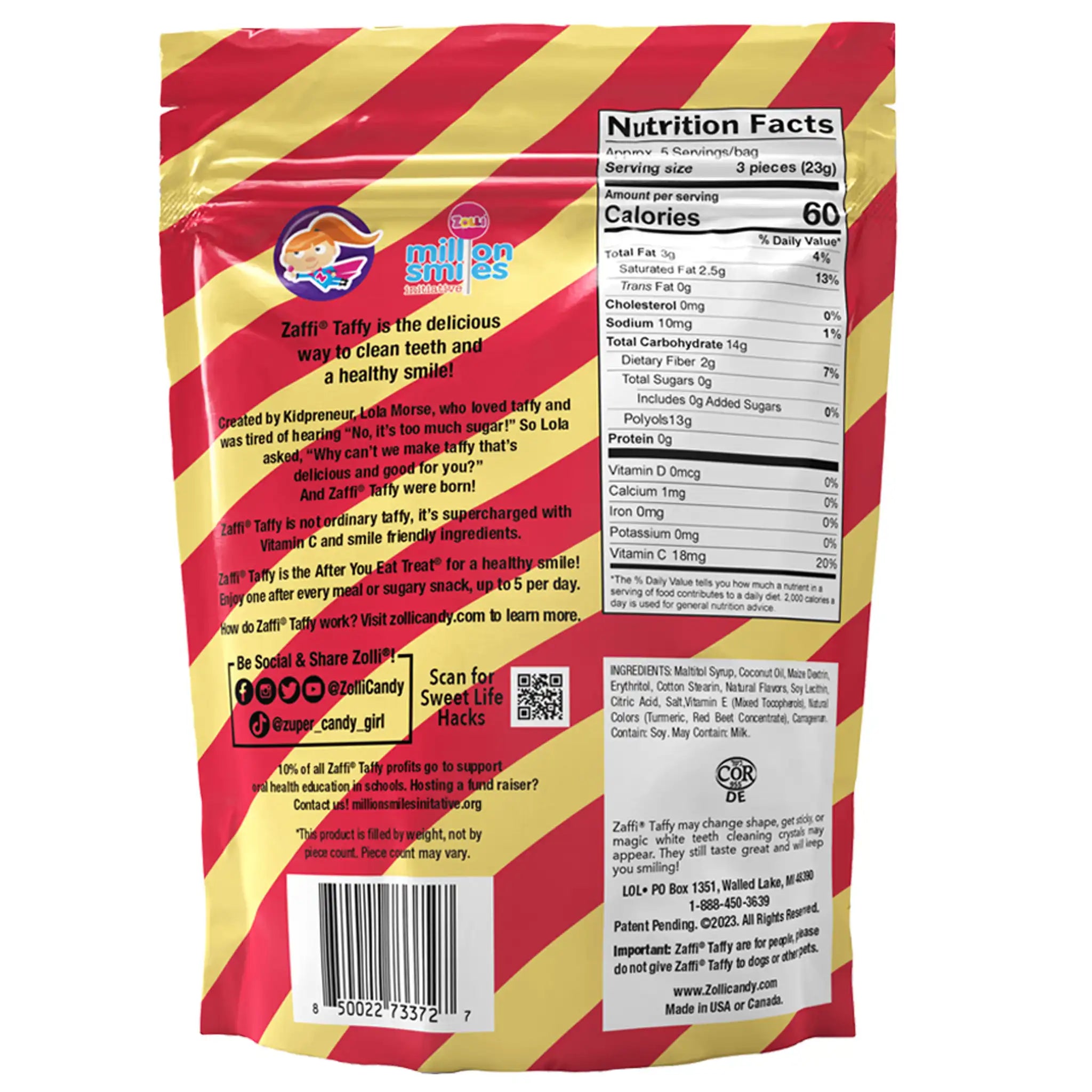 Zaffi® Taffy Sugar Free Taffy Strawberry Banana 5oz – Zollicandy Zaffi® Taffy Sugar Free Taffy Strawberry Banana 5oz – Zollicandy