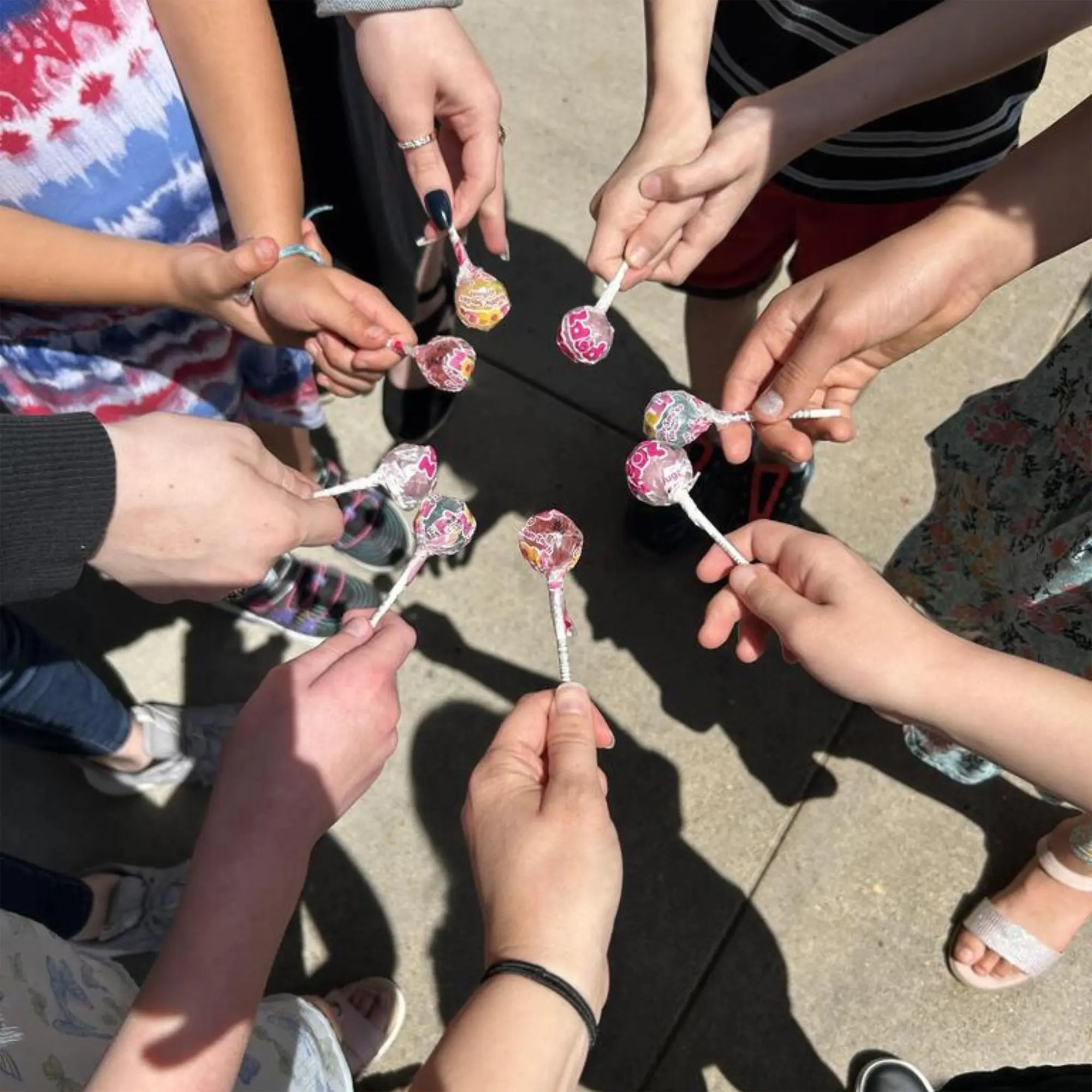 Group of children with zolli ball popz.