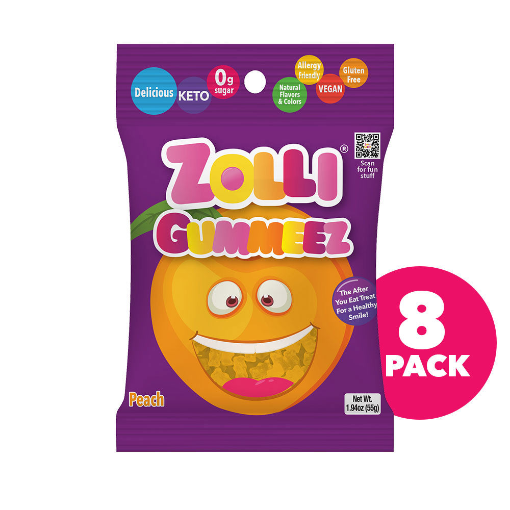 Zolli Gummeez Peach 1.94oz Gummy Bears - 8 pack-Zollicandy