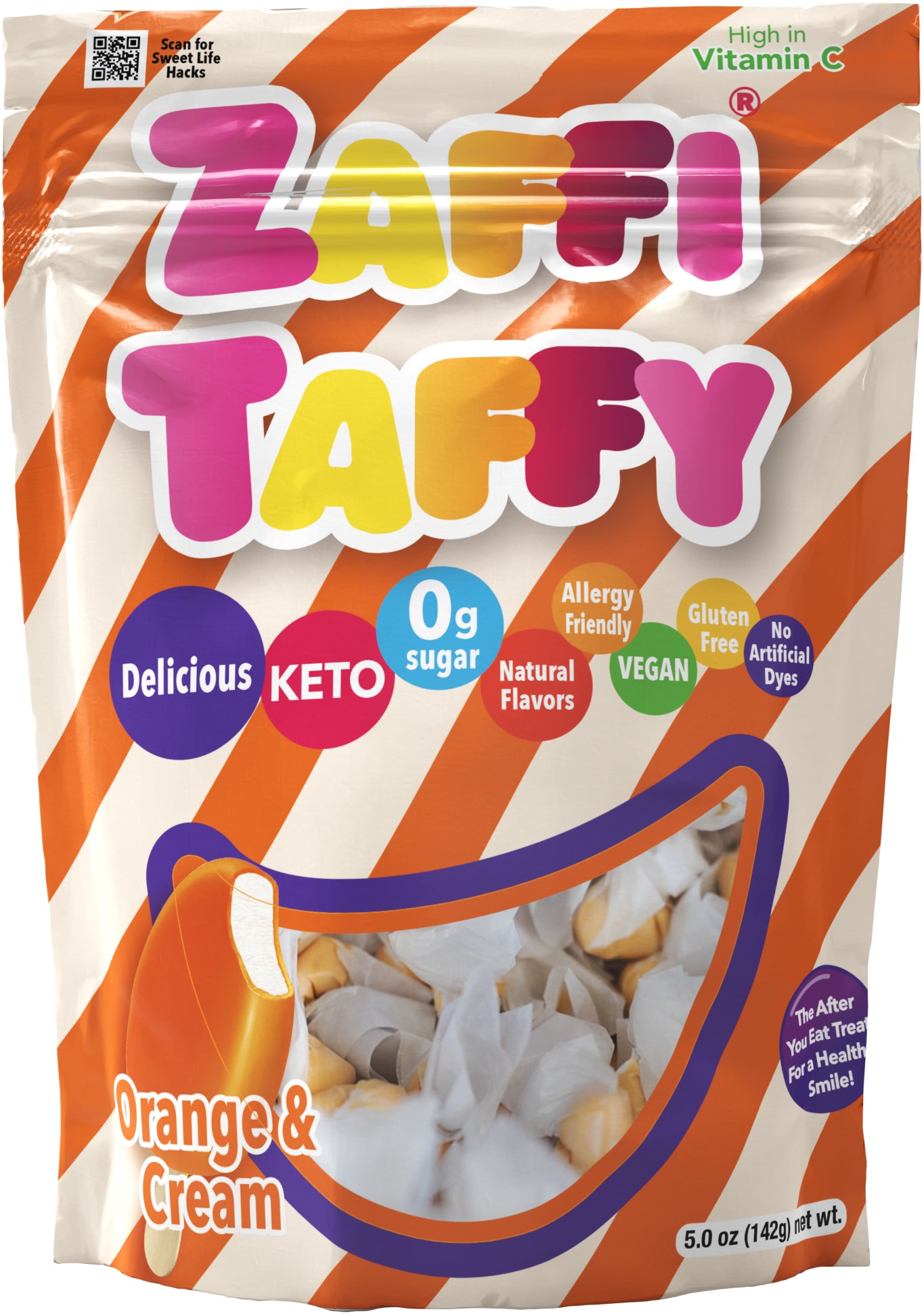 Zolli Zaffi Taffy Orange Cream Bag Front