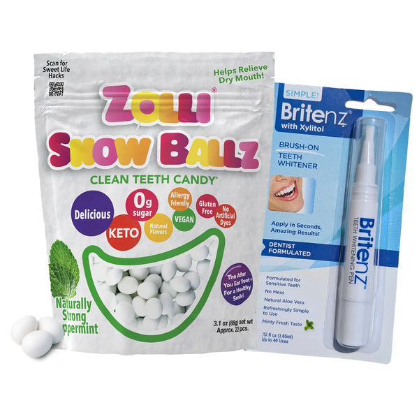 Zolli® Sugar Free Peppermint Drops 3.1oz and Britenz Teeth