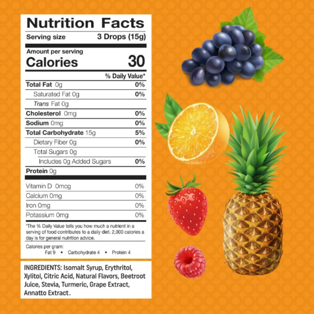 Zolli Drops Assorted Fruit Nutrition Facts