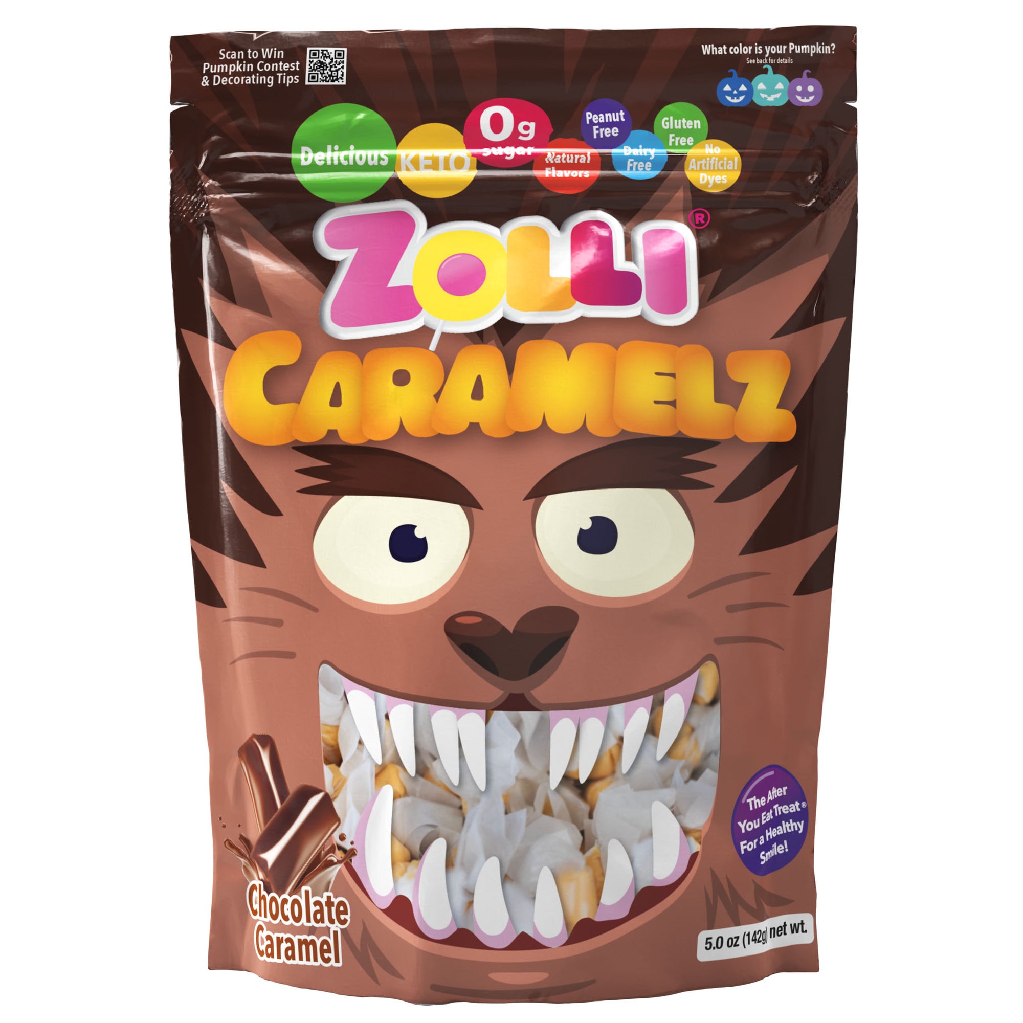 Halloween Chocolate Zolli Caramelz  5.2oz pack.