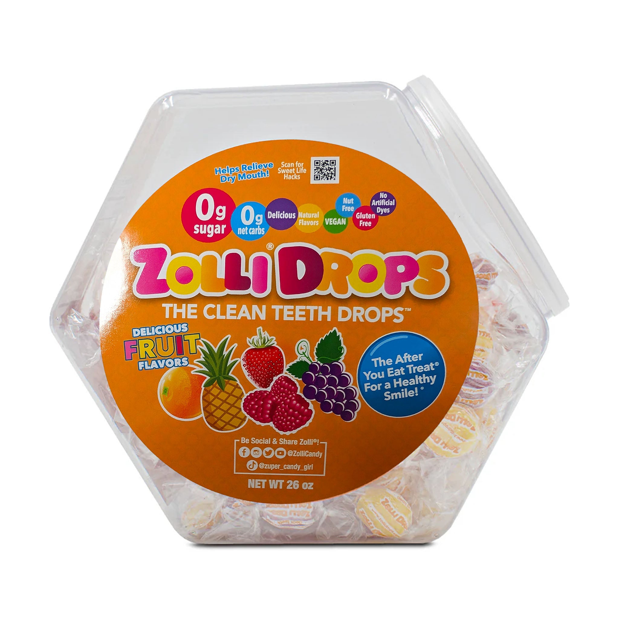 Zolli® Drops Assorted Fruit Flavors (3 Sizes)