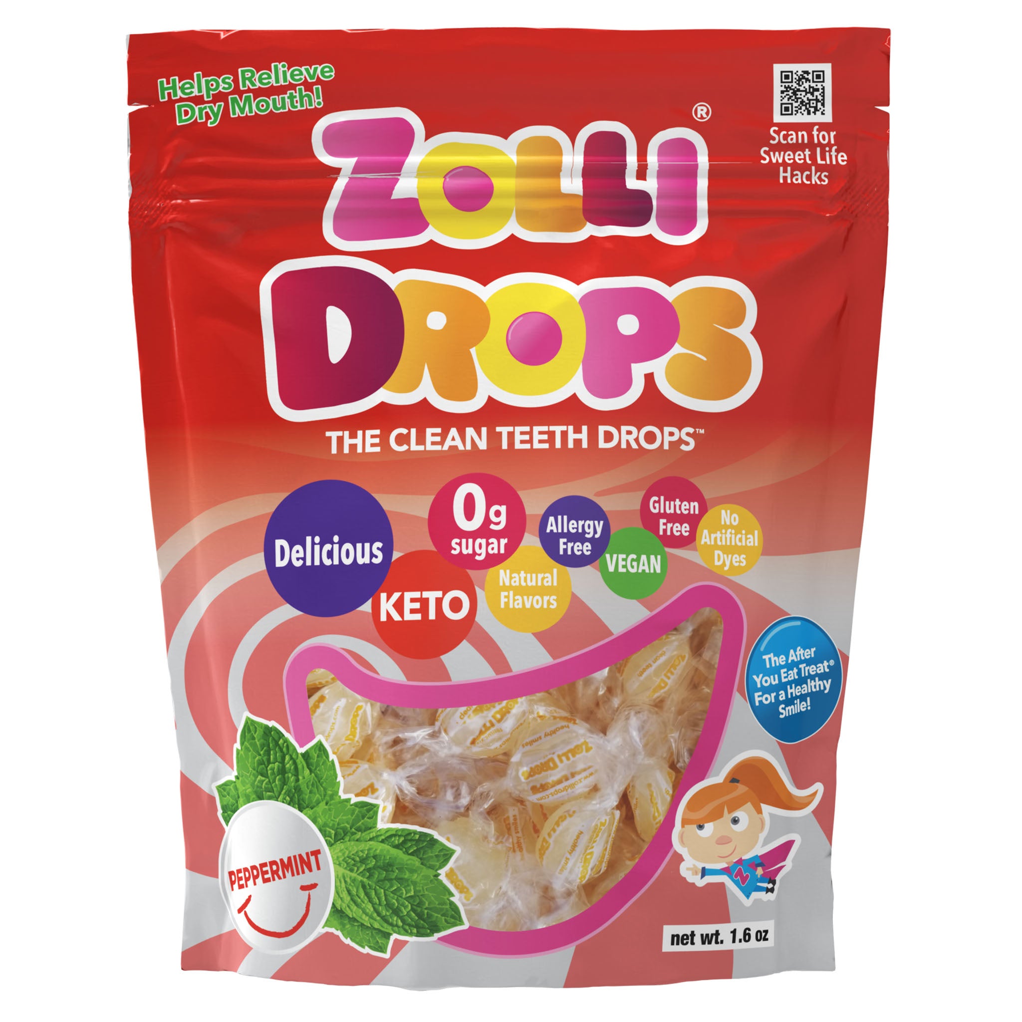 Zolli Drops in Peppermint flavor 1.6oz pack