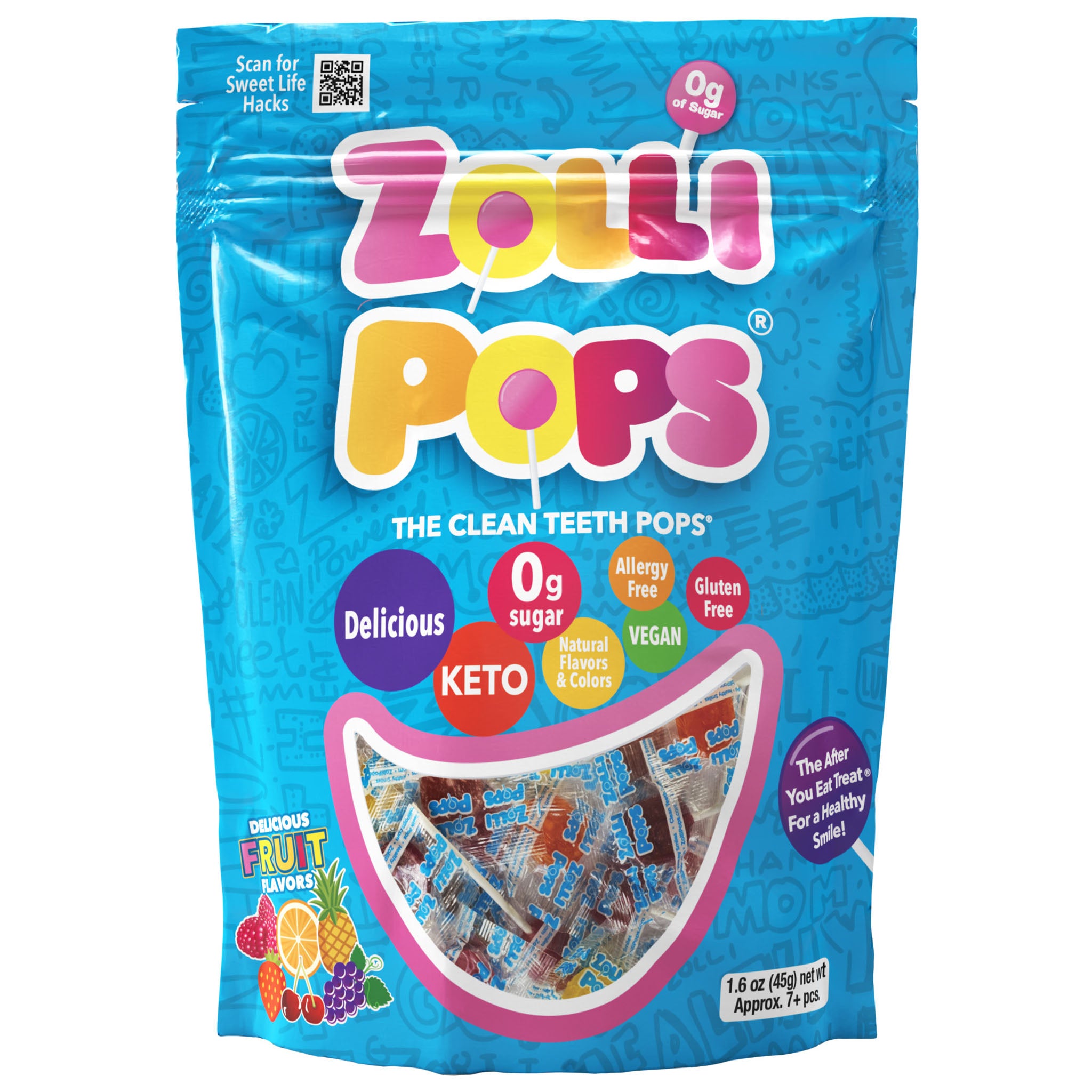 Zollipops the original Clean Teeth Lollipop in assorted fruit flavors