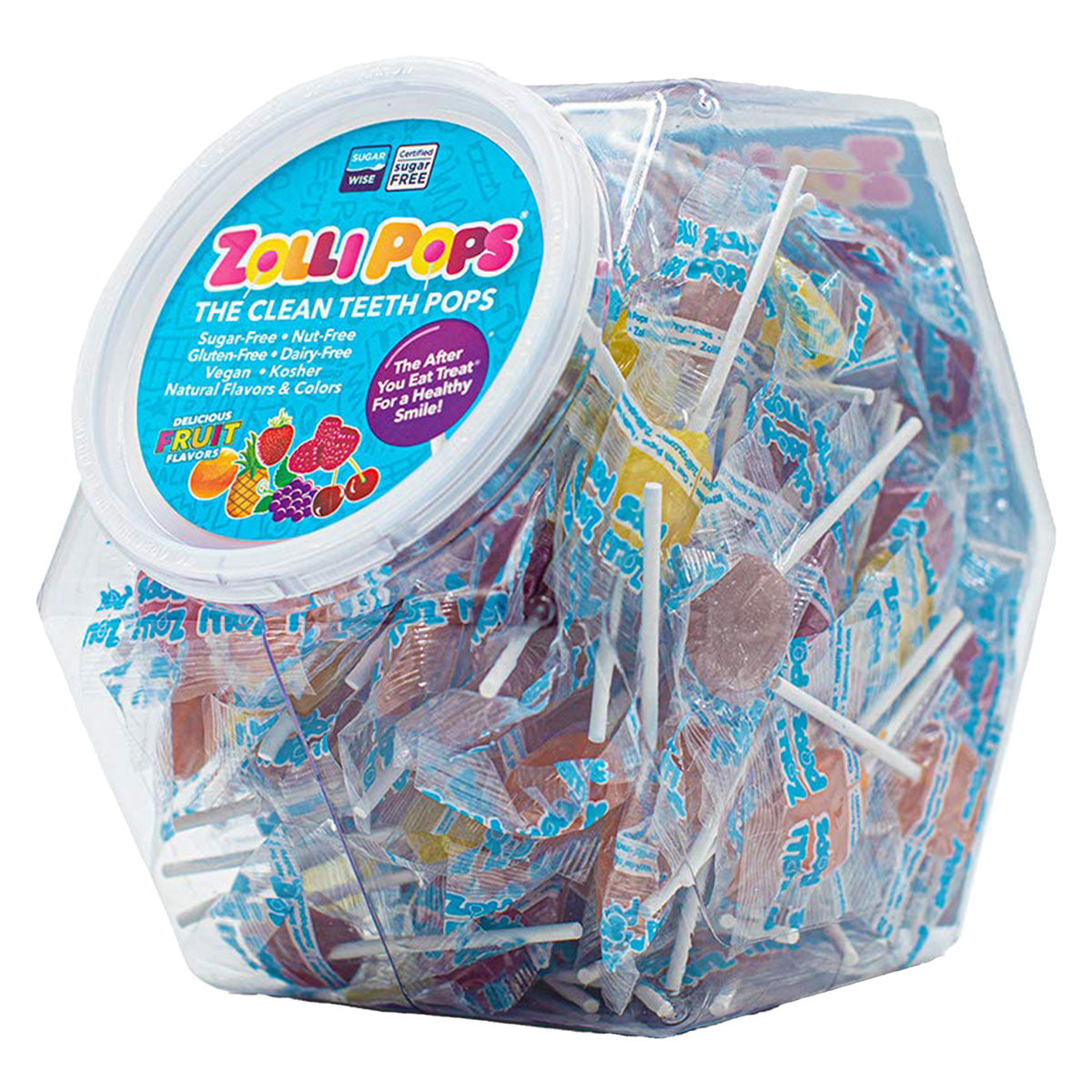 Zollipops Clean Teeth Lollipops Assorted Flavors Hex