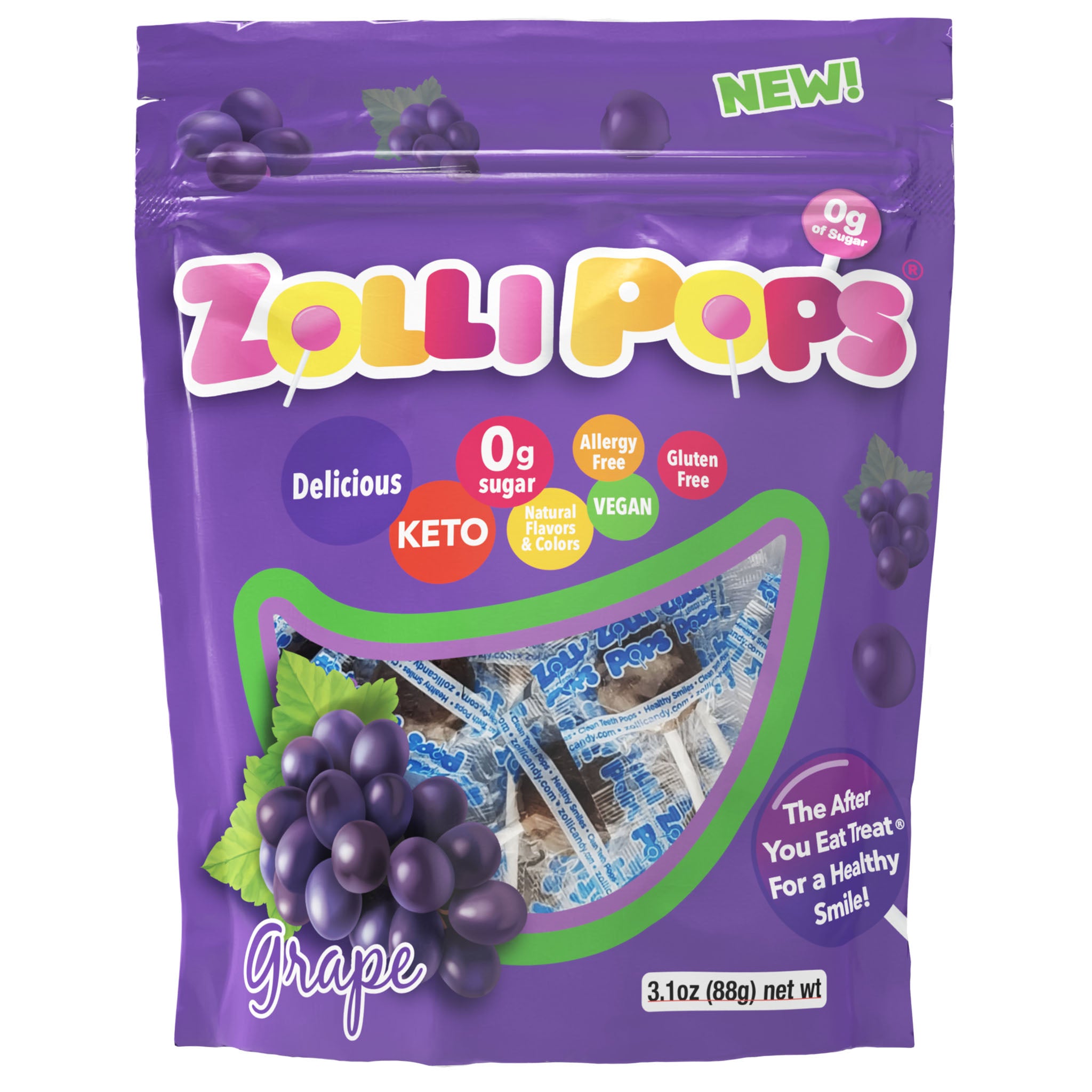 Sugar Free Grape Lollipops 3.1 0z.