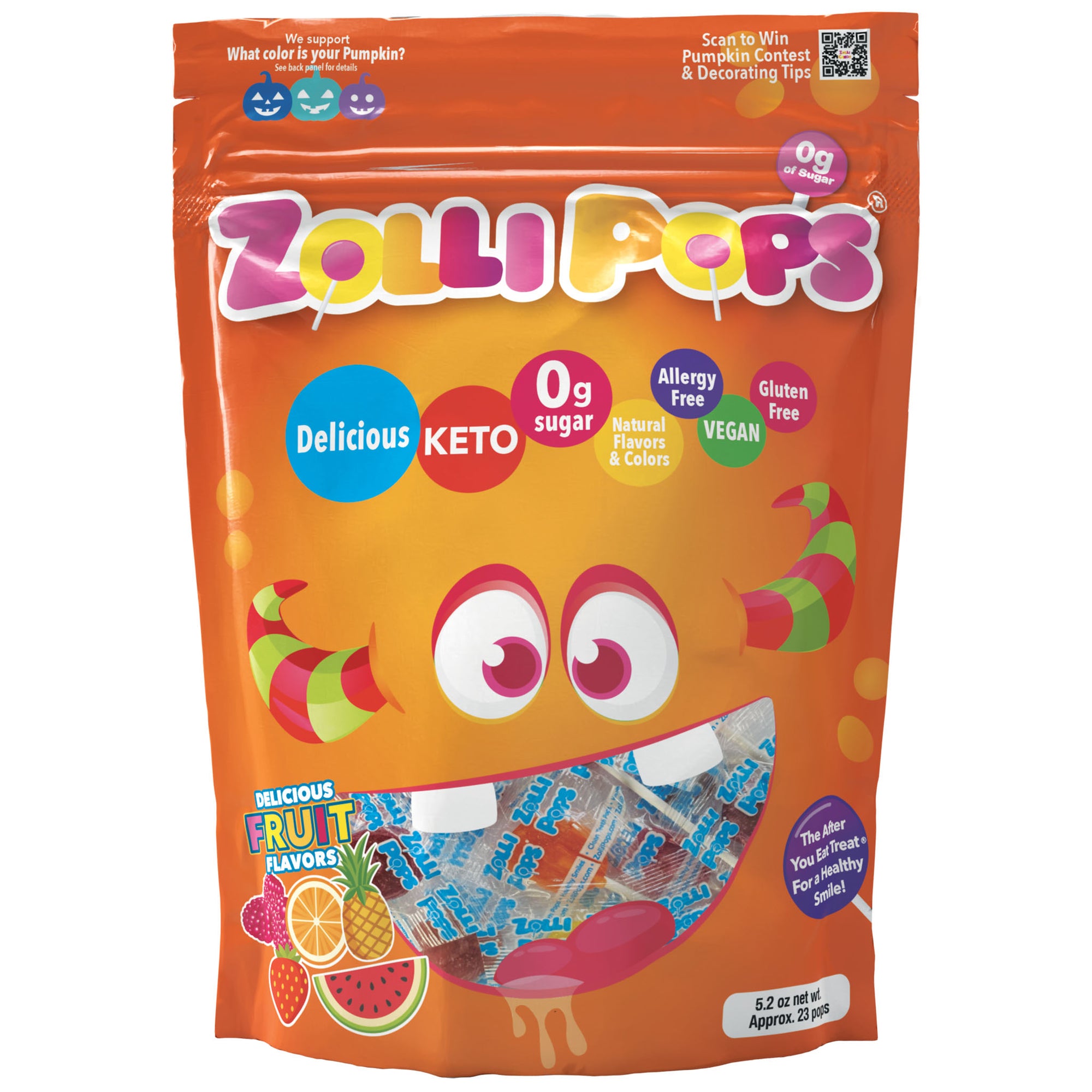 Halloween Zollipops 5.2oz pack in Original assortment of flavors.