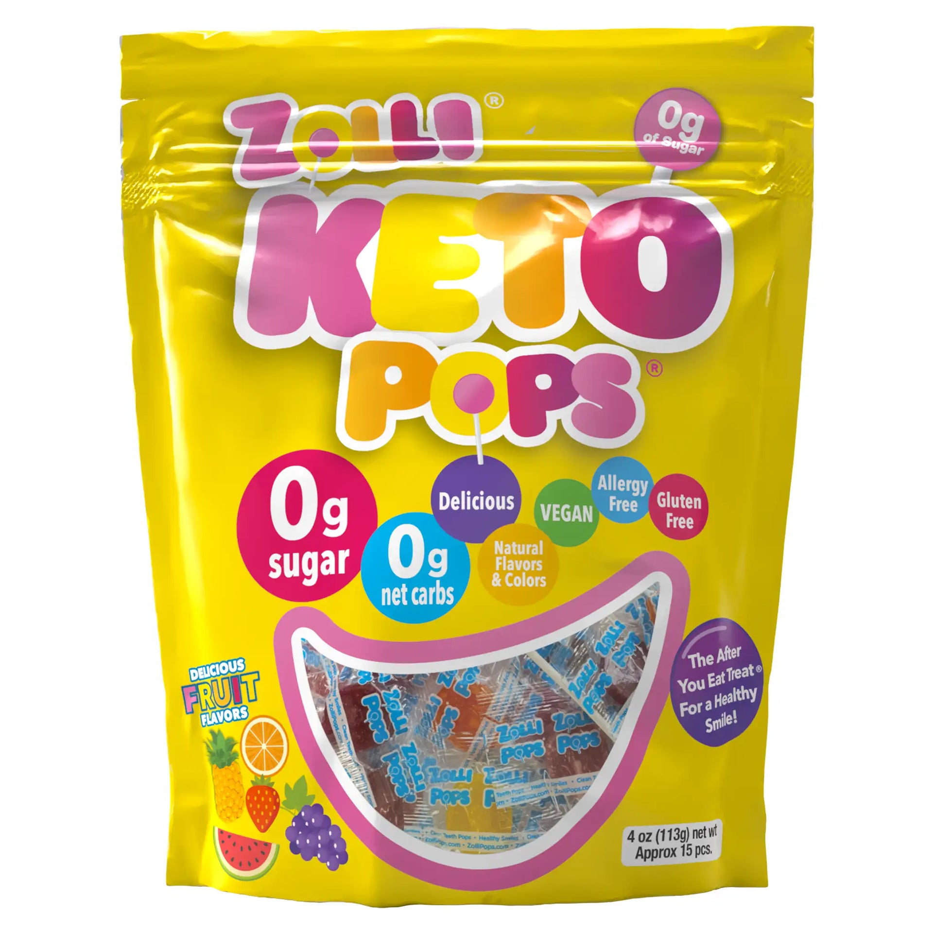 Zolli® KETO Pops Sugar Free Assorted Pouch (2 Sizes) – Zollicandy
