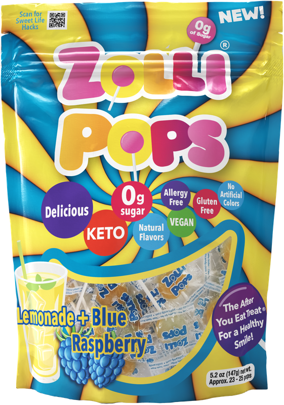 Zollipops Lemonade and Blue Raspberry Lollipops