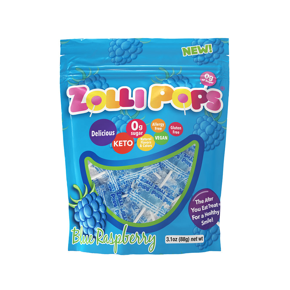 Zollipops® Blue Raspberry Flavor 3.1oz Bag