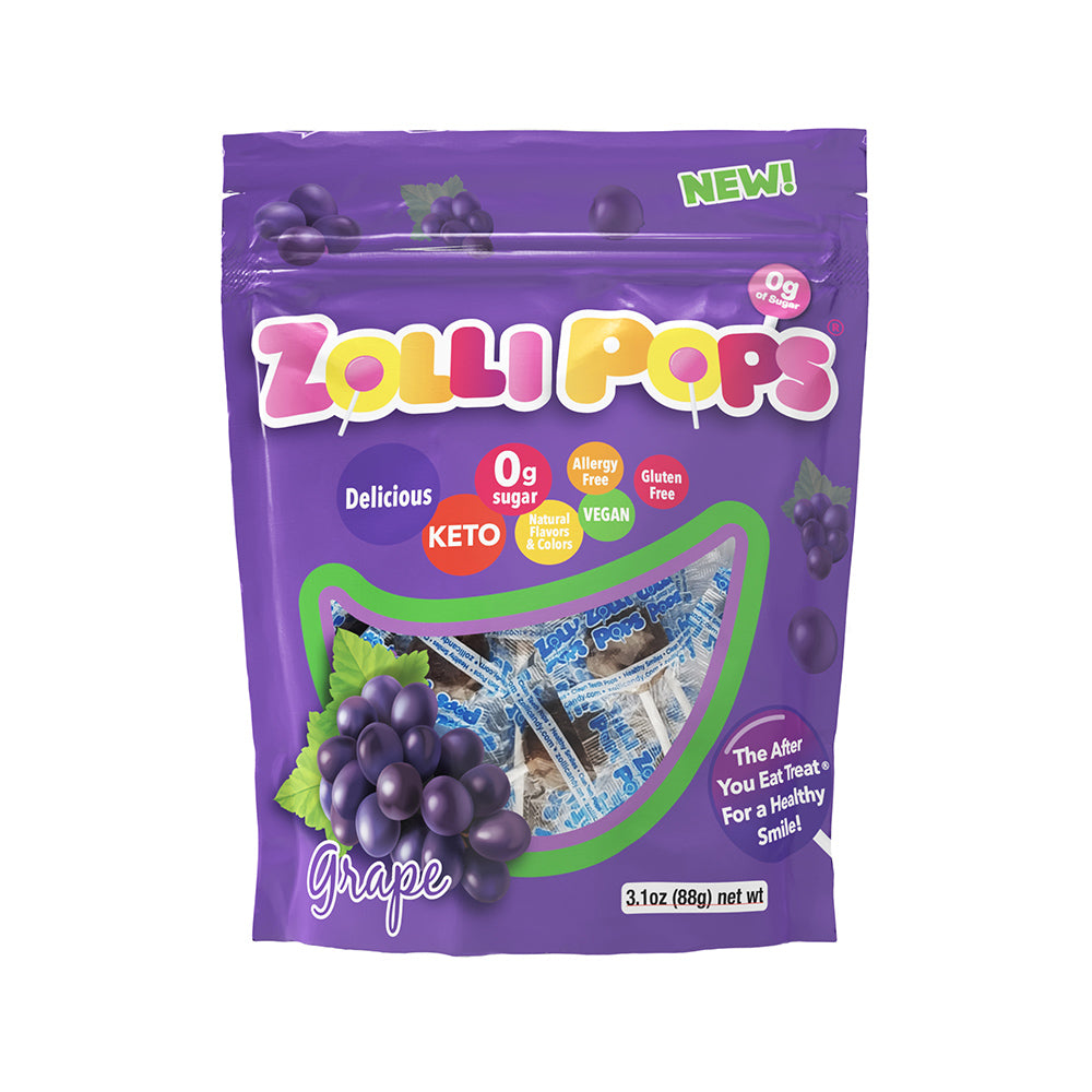Zollipops® Grape Flavor 3.1oz Bag