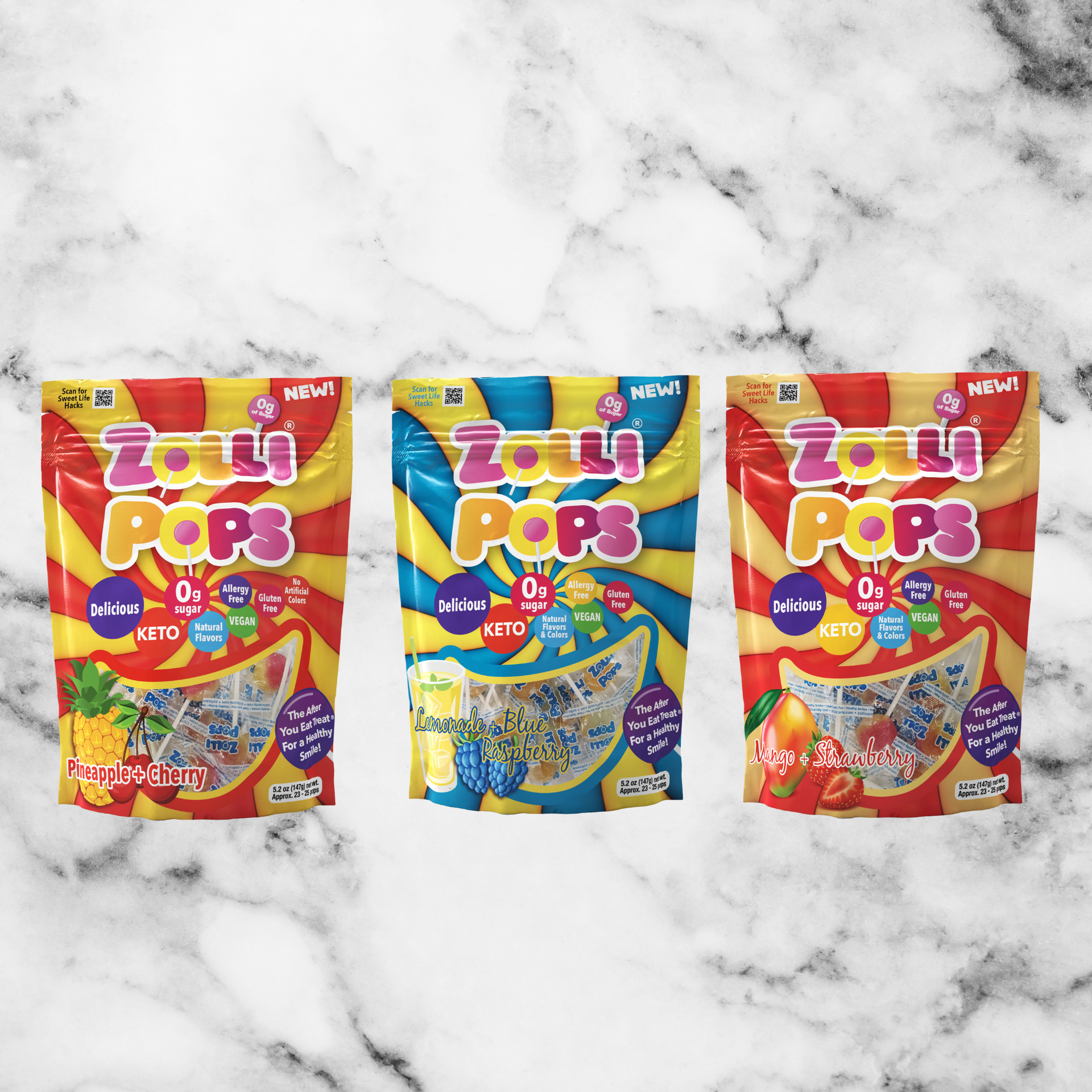 SugarOnTopページ Zollipops® Original Clean Teeth Sugar Free Lollipops Assorted