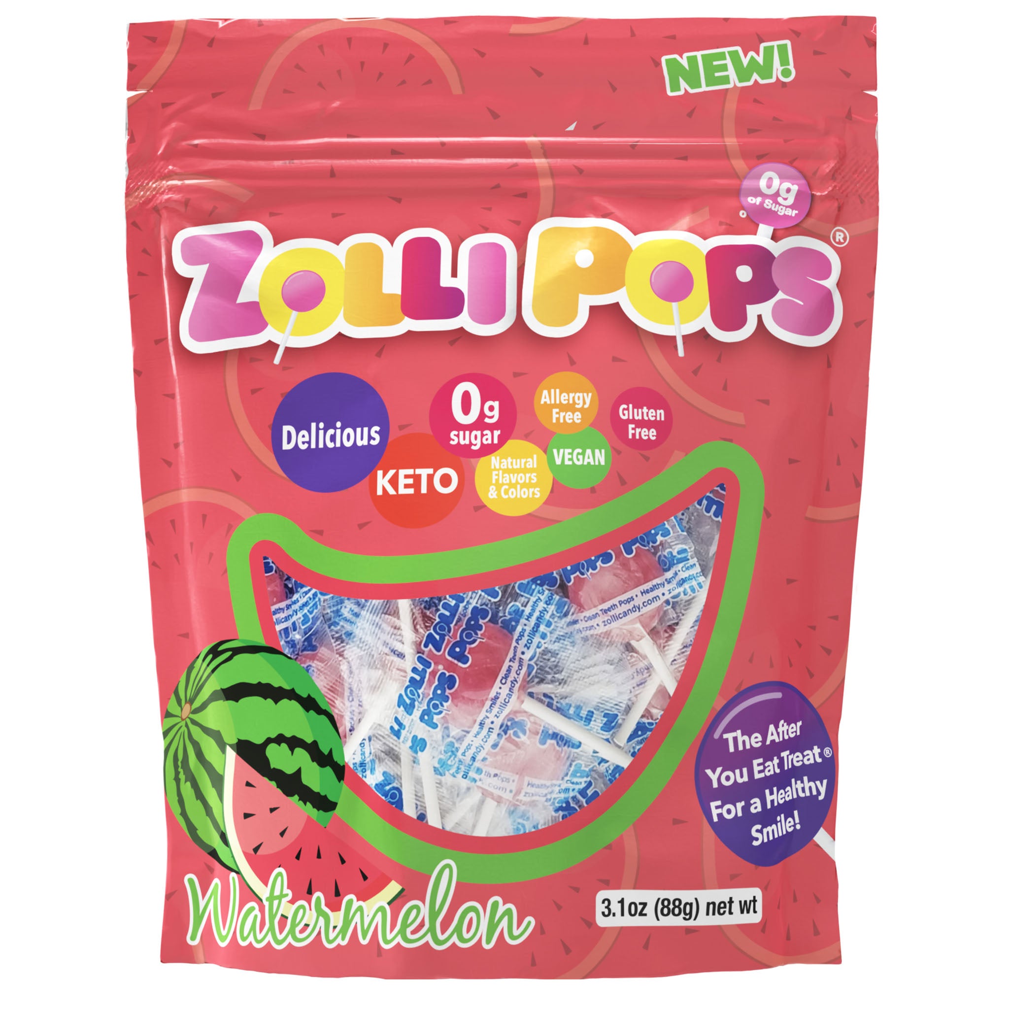 Sugar Free Watermelon Lollipops 3.1 oz.