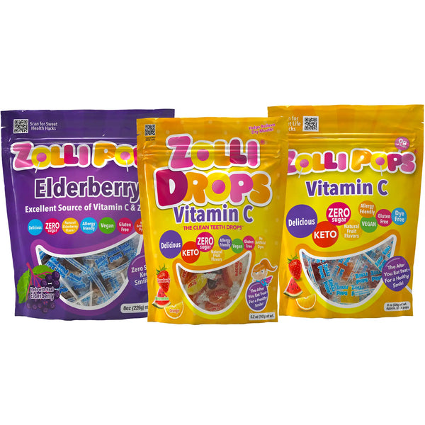 Zollipops Sugar Free Winter Wellness Treat Bundle - Vitamin C