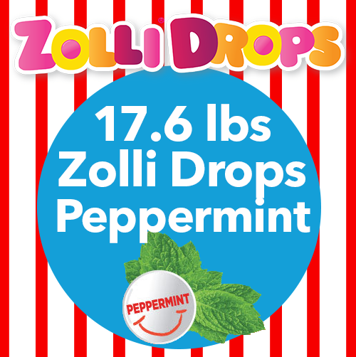 Zolli Drops 17.6 pounds bulk pack in Peppermint.