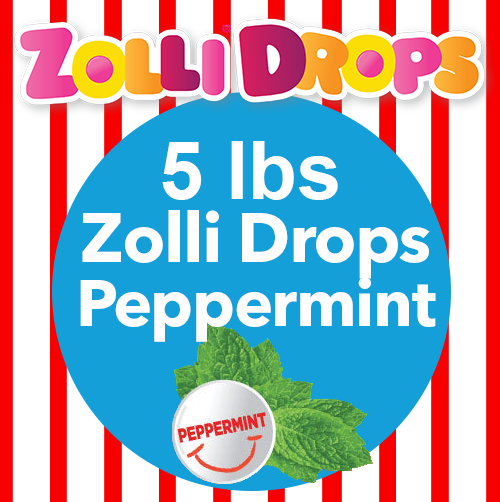 Zolli Drops 5 pounds bulk pack in Peppermint.