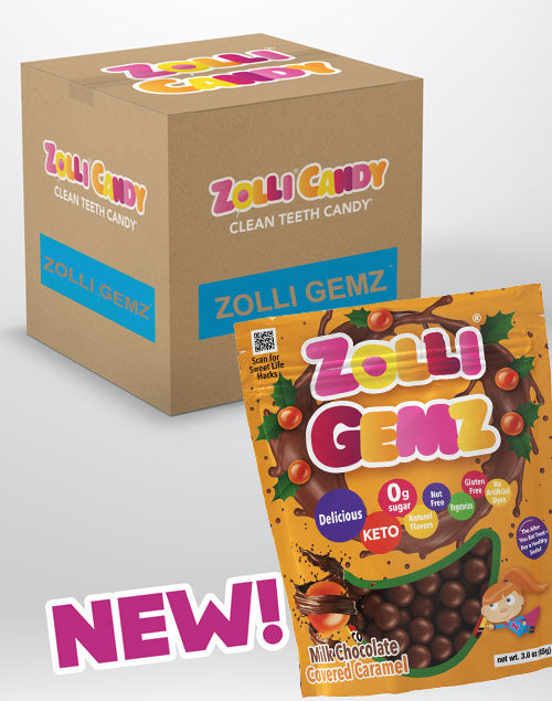 Case Zolli Milk Chocolate Gemz 3oz Bags - 24/case