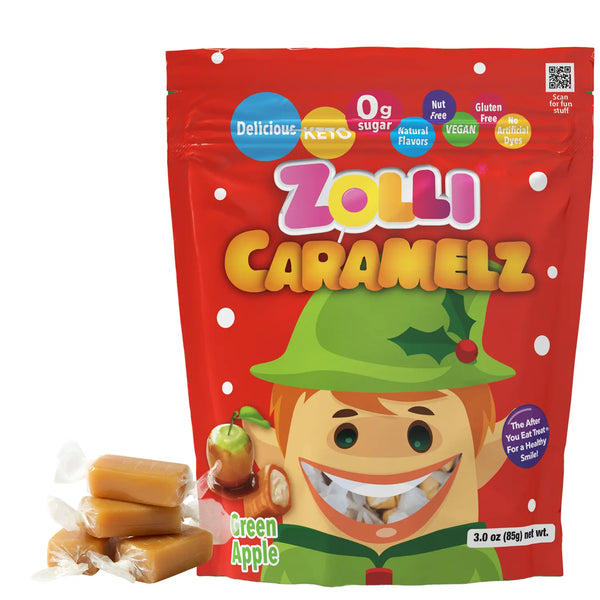Zolli Caramelz Sugar-Free Caramels – Tooth-Friendly Green Apple