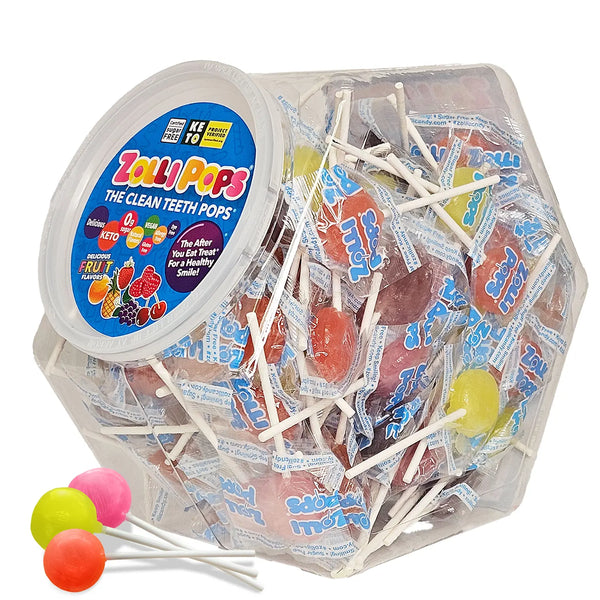 Zollipops Sugar-Free Lollipops – Tooth-Friendly Candy, Assorted
