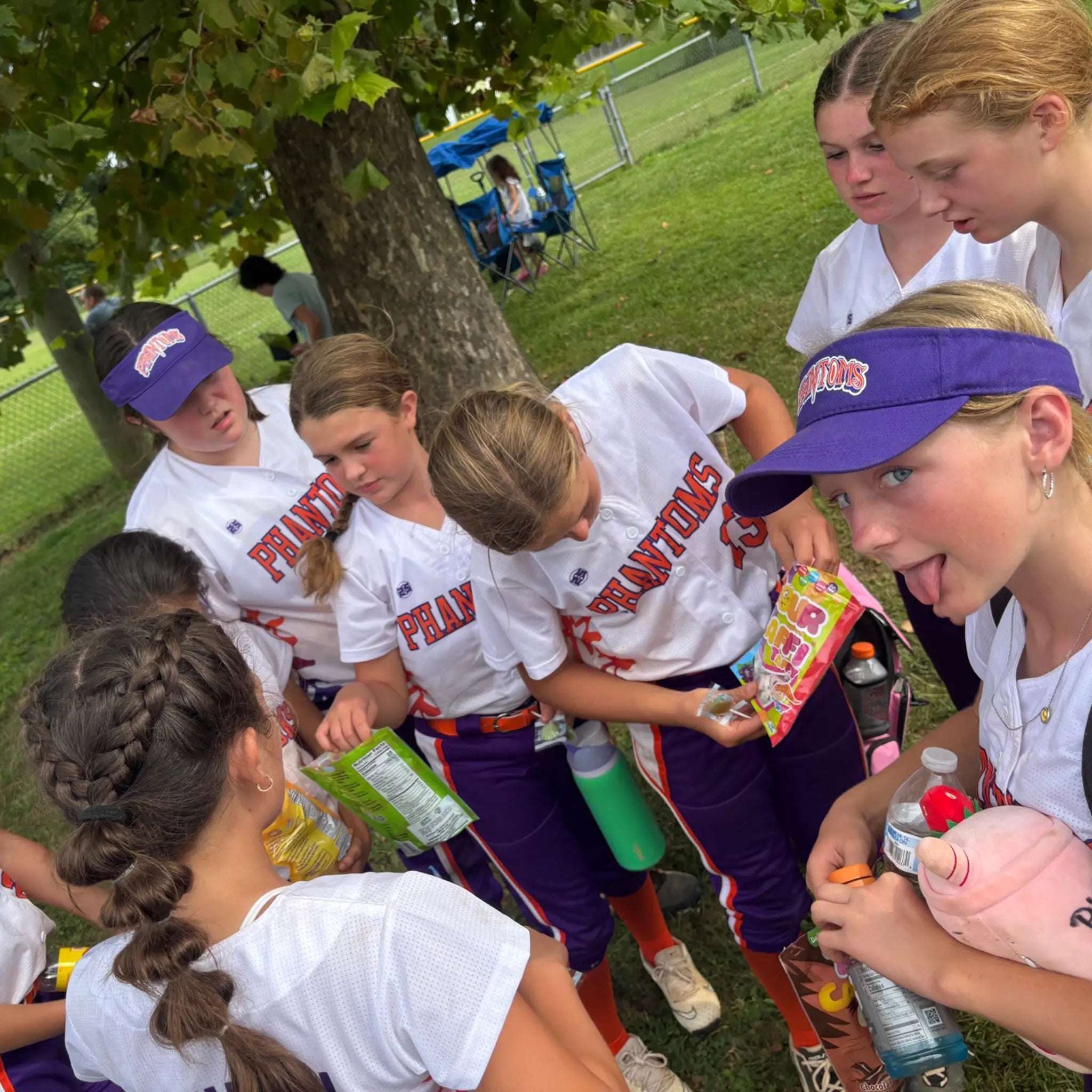 Baseball team with zolli candy