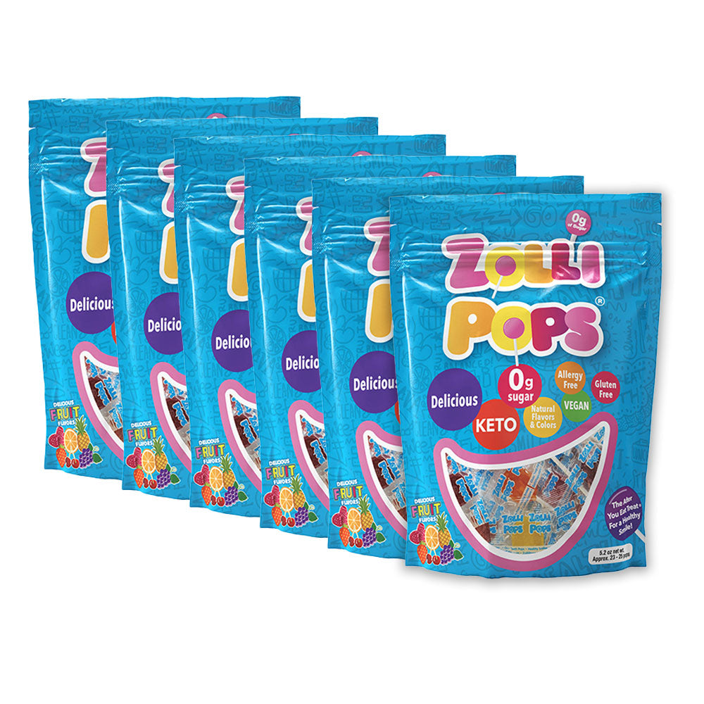 Zollipops® Original Clean Teeth Candy Assorted Fruit Flavors - 6 pack-Zollicandy