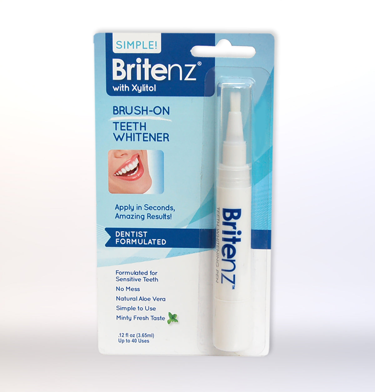 Britenz whitening 3.65ml pen in packaging.