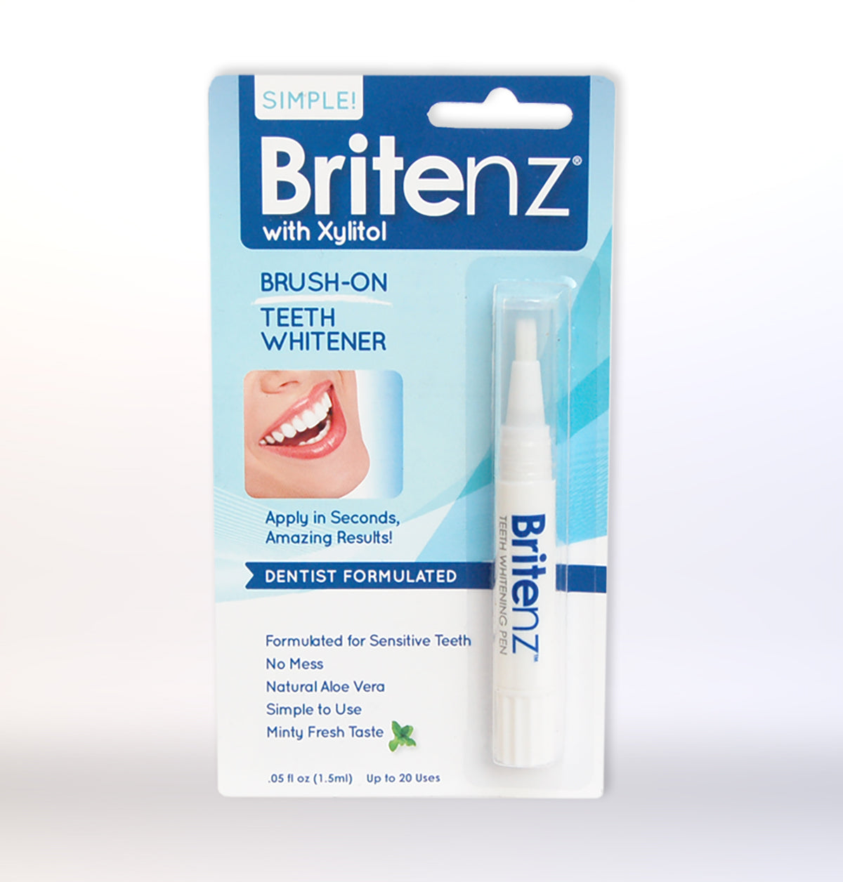 Britenz whitening 1.5ml pen in packaging.