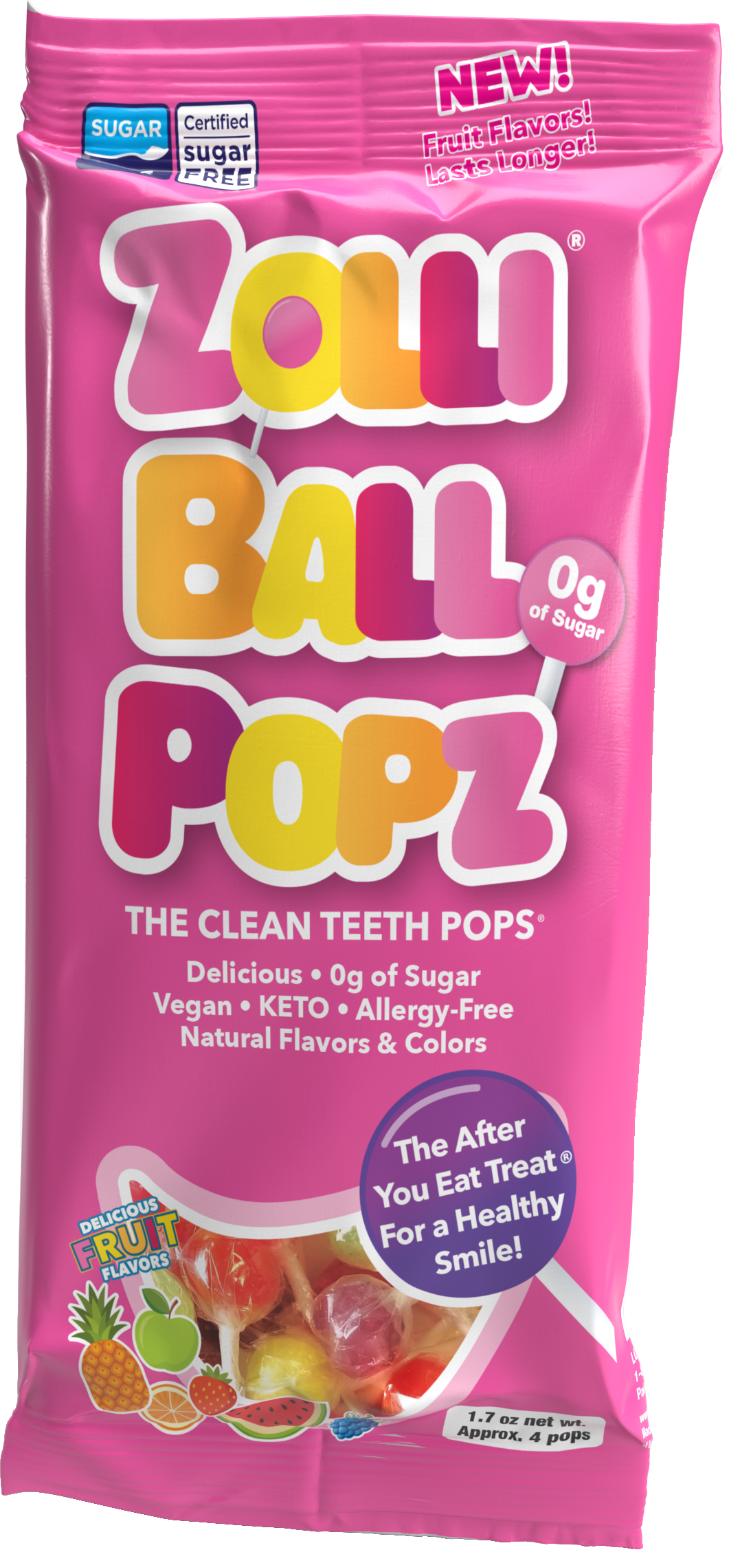 Zolli Ball Popz 12 pack of 1.7oz slim bags